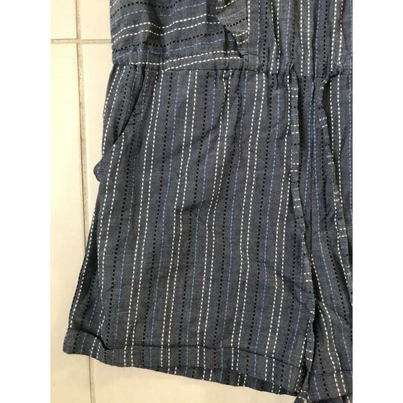 Mudpie Isla Romper Striped Ruffle Sleeve Drawstring - Picture 7 of 12